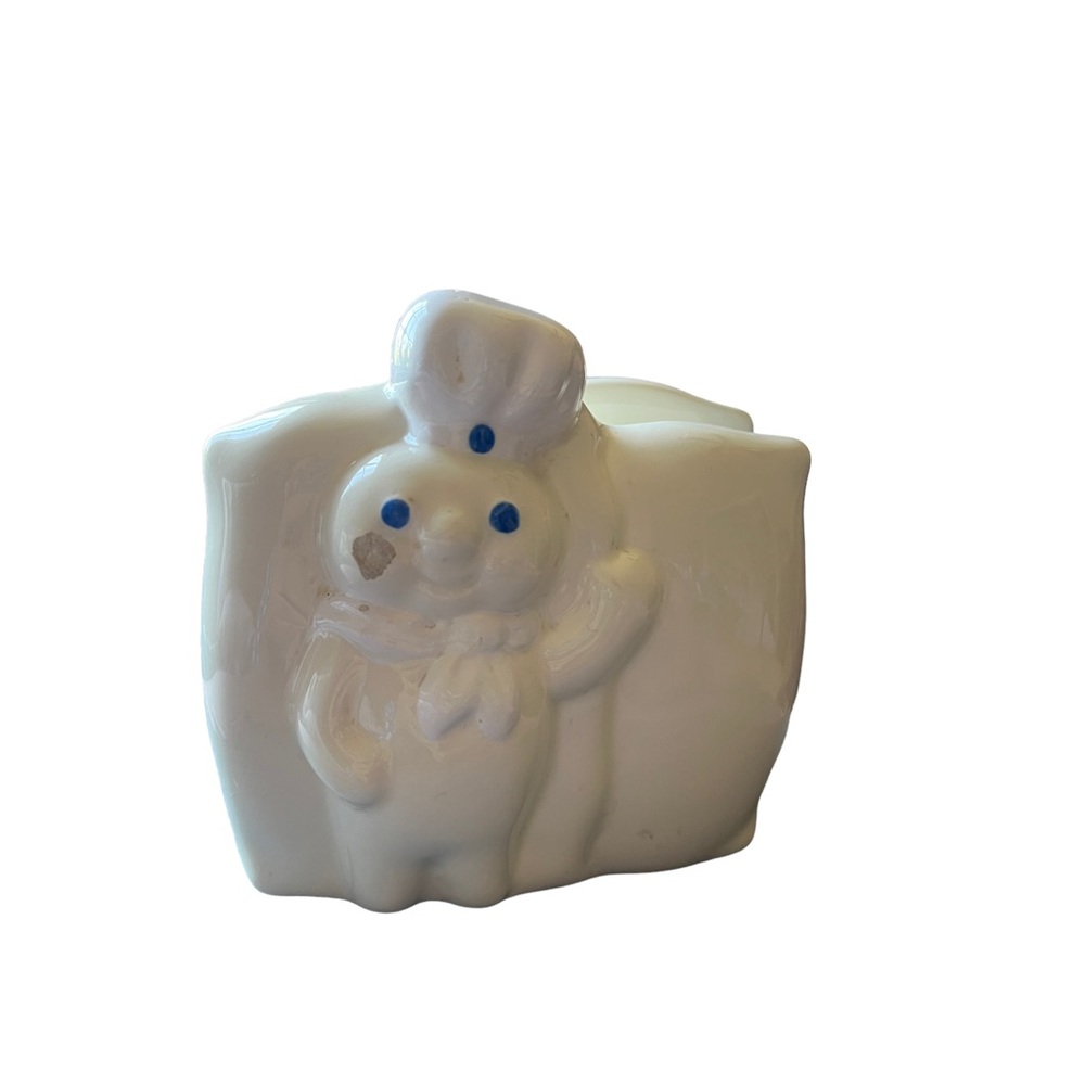 VINTAGE 1988 PILLBURY DOUGH BOY  PORCELAIN NAPKIN HOLDER